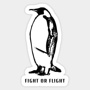 fight or flight Penguin Sticker